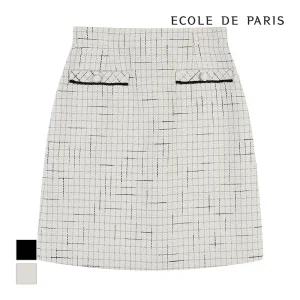 [에꼴드파리] 장식단추 트위드 스커트_CB28WSA011Z