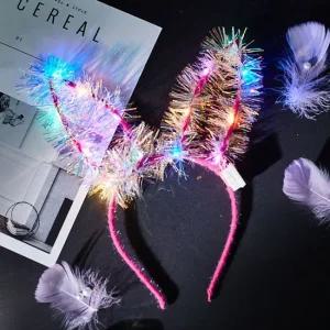 가면 머리띠 트윙클 LED 토끼 4p세트 파티