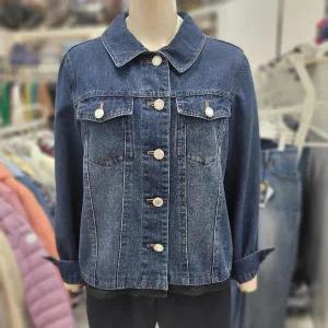 [크로커다일레이디] DP01 밑단배색데님자켓 케주얼데님우븐배색자켓 CLESJK103 (S34572531)