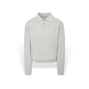 [헤지스] 남성 쿨코튼 케이블 카라 니트 HZSW5F253G1