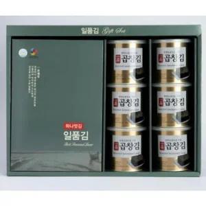 고품질 Ksr 일품 조미 곱창김6캔 전장김 5입 선물세트 (WFJLIUA)