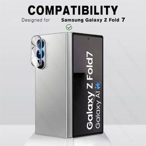 핸드폰케이스 갤럭시 Z 폴드 7 5G용 3D 캡 4개 투명 9H 유리 후면 카메라 보호필름 폴드7
