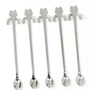 머들러 롱 하이볼 티 스푼 칵테일 고양이 팔 5p 세트