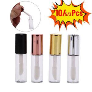3/5/10pcs 빈 립스틱 병 모자 미니 DIY 립 밤 튜브 컨테이너 립글로스 샘플 도구