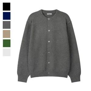 [리빌모아]남자 가을 사일 세미크롭 라운드 니트 가디건 AS CAA Q026 차콜_P405187871