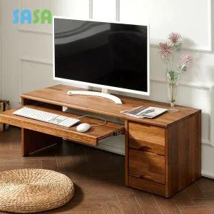 [SASA]사사가구 우드픽 멀바우 원목 컴퓨터 좌식책상 1050