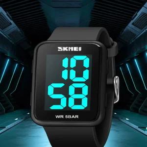 큰글씨전자시계 어르신 손목 방수 스포츠 등산 야광 블랙 디지털 숫자큰시계 노인