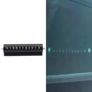 자동차 원형 주차번호판 검정