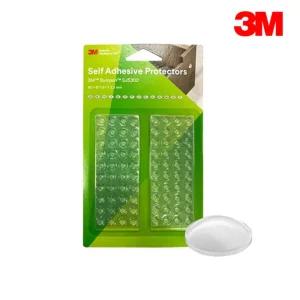 3M 소음n미끄럼방지 투명 반구형 범폰 80개입 유리용 식탁용 고무조각 범폼