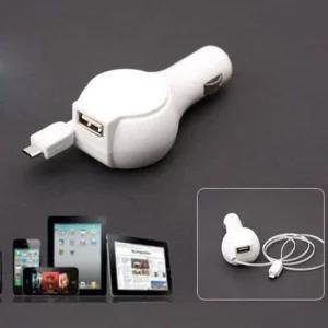 DC 시가잭 스마트폰 충전기 USB 1P-Micro B 자동감김 시거잭멀티소켓 시거잭충전기 차량용충전기