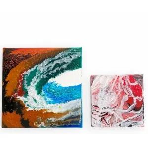 토단  초등저) 푸어링 아트 캔버스 액자-1인  대) 초등저 푸어링