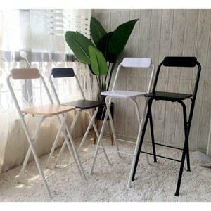 접이식 높은의자 원형 바체어 60CM 의자 올블랙 검은색판면 폴딩체어 좌석 키높이 높이 DS-SJ