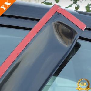 덴자 N9 2025 액세서리 브라이트 블랙 트림 자동차 창문 햇빛 가리개 및 레인 커버 보호 스티커 장식 4개