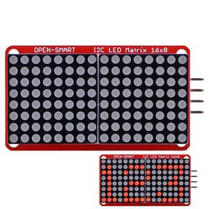 아두이노 OPEN SMART 8인치 인치 16x8 I2C LED 도트 매트릭스 디스플레이 모듈 Arduino용 4핀 빨간색