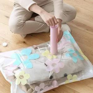 휴대용 진공압축기 이불 의류용 여행용 압축팩 압축펌프