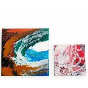 토단  초등저) 푸어링 아트 캔버스 액자-1인  소) 초등저 푸어링