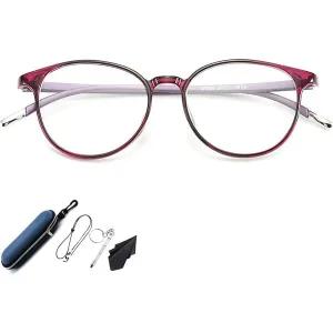 ESAVIA 노안용 안경 세련된 초경량 여성용 남성용 블루라이트 차단 원형 프레임 UV 5009 2309315