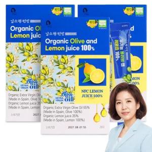 유기농 올리브오일 레몬즙 엑스트라버진 NFC착즙 올레샷 스틱 3박스