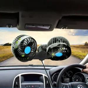 차량용 흡착식 듀얼 선풍기 환기 써큘레이터 2단풍속 차량용선풍기 차량용서큘레이터