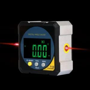 디지털 수평 레이저 경사계 각도기 측정기 레벨링 자 도구