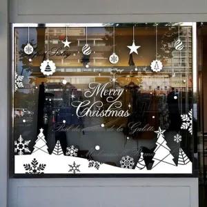 제이미 오너먼트 트리 대) 유리장식스티커 시트지 크리스마스 쇼윈도우장식 유리시트지
