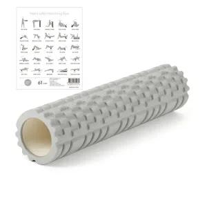 아리프 EVA 지압 마사지 폼롤러 61cm  뉴트럴그레이