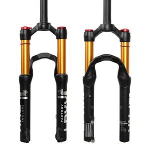 ZTZ 20인치 자전거 에어 서스펜션 포크, 120mm 여행용, 9mm QR MTB 포크, 1 1/8인치 스트레이트 튜브, 수동 잠금 장치, 산악용, 투어링, 접이식, XC 자전거 및 E-자전거용 초경량 디스크 브레이크 프론트 포크