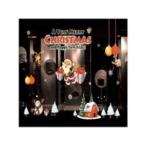 크리스마스윈도우스티커(중)산타선물