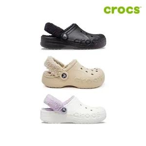 [크록스 정품] 바야 라인드 퍼즈 스트랩 클로그 공용 털샌들 206633 3종 택1