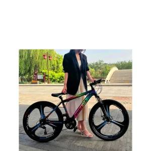 산악자전거 학생 여성용 변속 레이싱 오프로드 바이크 자전거(실버/21단24인치)+10칼휠