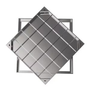 스텐 정화조덮개 사각 하수구 맨홀 빗물 창살 뚜껑 덮개 - 300x300x50mm