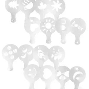 라떼아트틀 도안 16종 스텐 라떼아트틀 실재료 라떼아트틀 파우더틀 제빵도구 커피용품 스텐 실재료