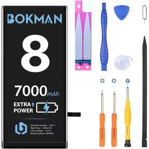 아이폰 대용량 배터리 아이폰SE2 교체 키트 iPhone 8 교체용 bokman, 리튬 이온 폴리머 7000mAh, 모든 도구