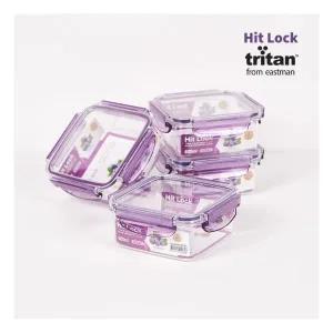 에코센스 히트락 올트라이탄 밀폐용기 정사각 600ml 4개 418325