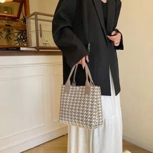 니트 하운드투스 가방 / 토트백 에코백 데일리백 니트가방 니트백