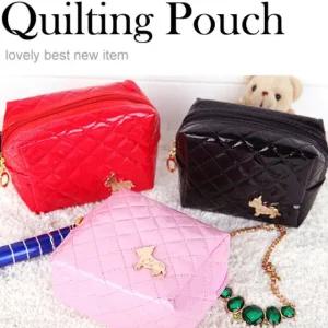 에나멜 퀄팅 (사각) 파우치 파우치 화장품파우치 가방 미니백 소품파우치