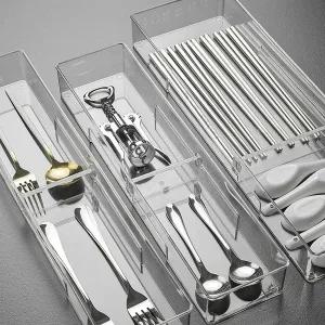 포모어 칸카니 수저 정리함 주방 수납 칸막이 싱크대 서랍 정리 투명