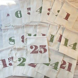 25개입 어드벤트 컬러풀 넘버스 캘린더 크리스마스 가방 겨울 휴일 선물 액세서리 새해 카운트다운 전야 용품