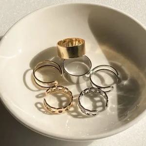 3pcs 세트 반지 써지컬 쥬얼리 악세사리 그레이스링 써지컬반지 패션반지 커플링 큐빅반지