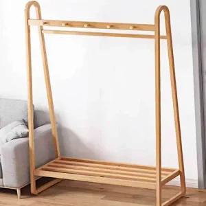 원목 행거 조립식 대나무 옷걸이 오크 드레스룸 조립식행거 원목행거 드레스룸인테리어