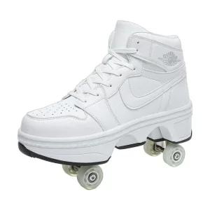 바퀴 달린 운동화 인라인 롤러 슈즈 전동 캔버스 스니커즈용