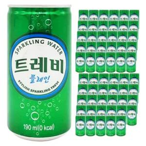 롯데 트레비 플레인 190ml x 60캔 (30캔 2박스)