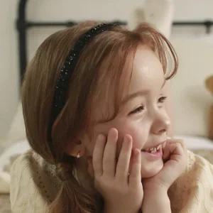 럭키밤비네 여아용 미뉴엣 비즈헤어밴드 아동머리띠