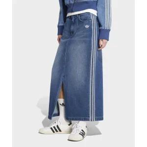 아디다스 ADIDAS 3 스트라이프 데님 롱 스커트 인디고데님 JW2658 365939