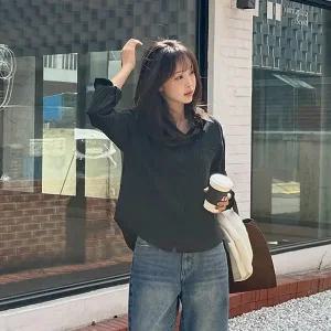 [제작/빅사이즈]이블렛 카나데 ST 세미크롭 셔츠 제이스타일