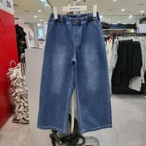 [보리보리/에어워크 주니어]에어워크주니어 sh06 진청 이중지 기모 와이드핏 데님팬츠 M248G3182A