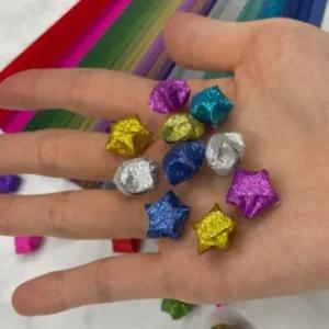 별접기 띠종이 반짝이 레인보우 별종이 세트 색종이세트 종이접기세트 종이접기만들기