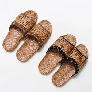 [에이치플러스몰]손님 신발 실내화 라탄 슬리퍼 2color 사무실신발 사무실실내화