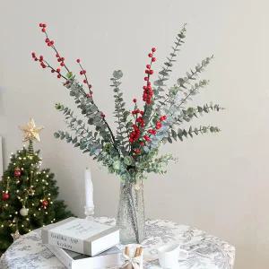 아트박스/플라워트리 크리스마스 장식 대형 화병 유칼립 열매 set 75cm DIY