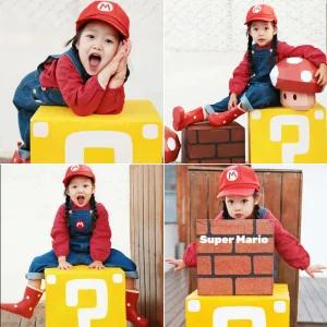 슈퍼마리오 코스프레 어린이 코스튬 의상 할로윈 옷